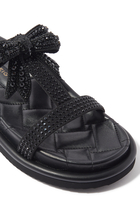 Orson Drench Crystal Bow Sandals